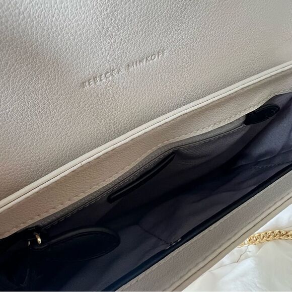 Rebecca Minkoff Love Too Leather Crossbody Bag in Cream NEW MSRP $298 (flawed) - Picture 8 of 9